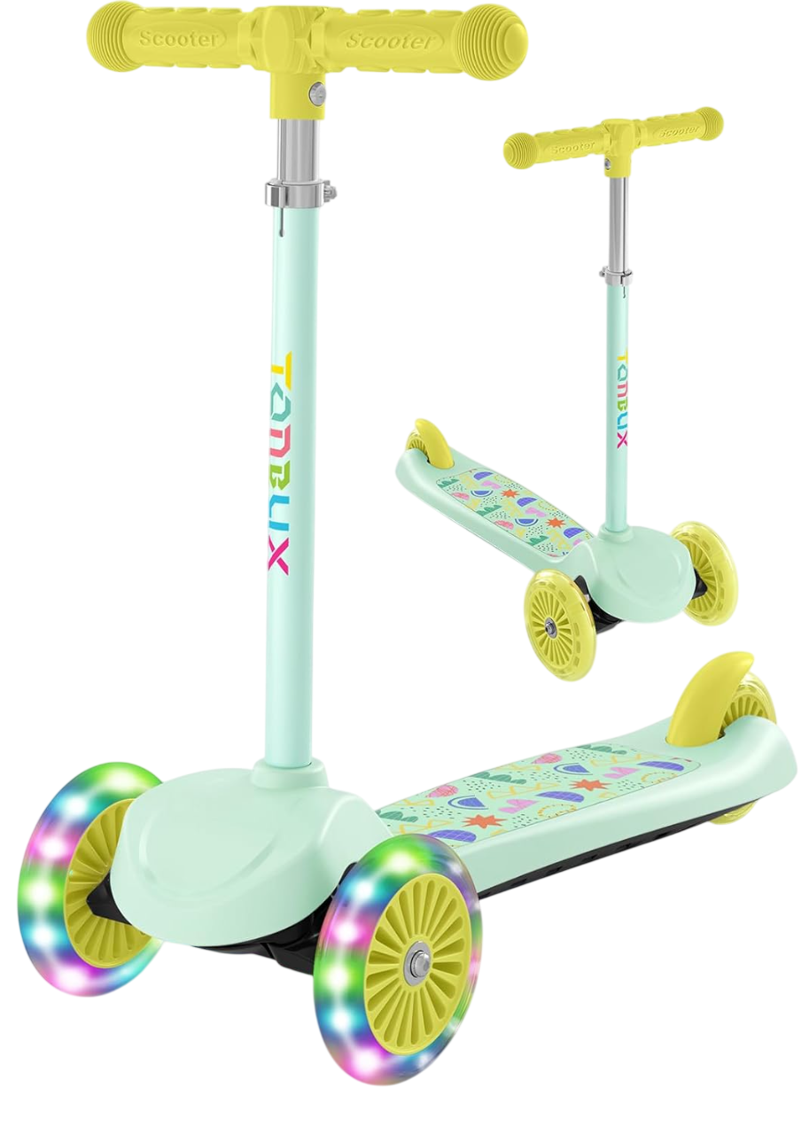 Green Scooters for Kids 3-8